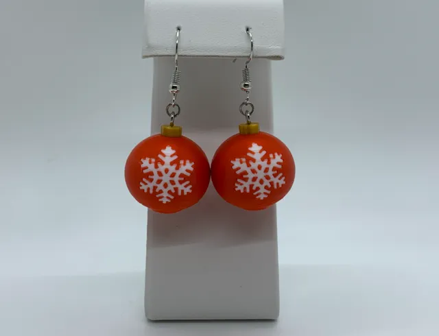 Christmas Ornament Earrings - Snow Flake