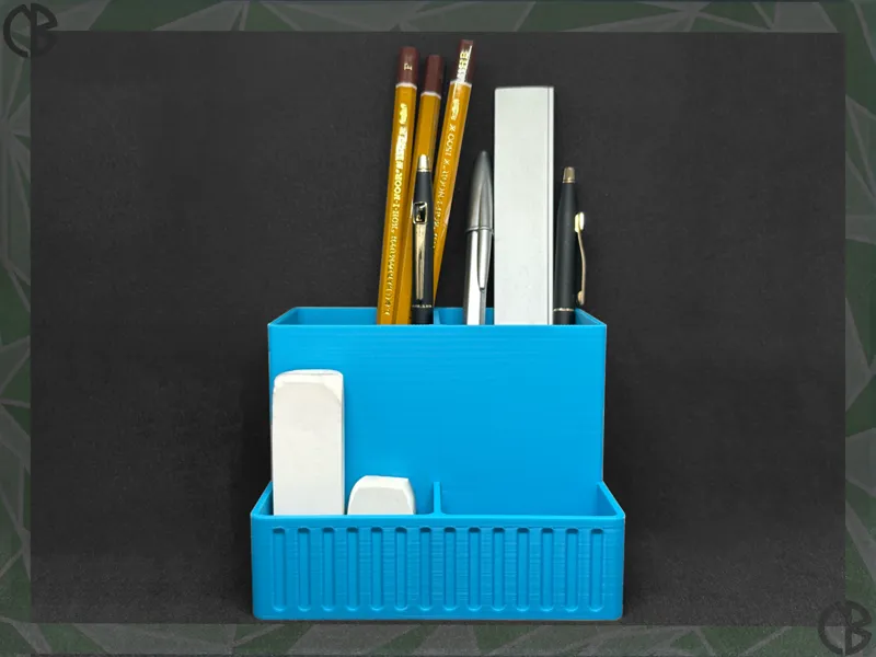 Pen holders with compartments