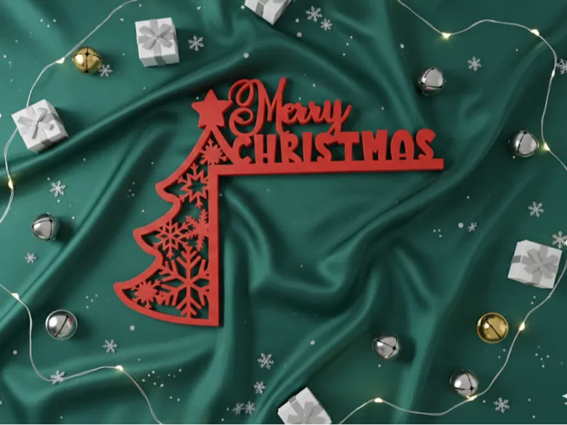 Christmas Door Corner - Door Sign - Porch Decor