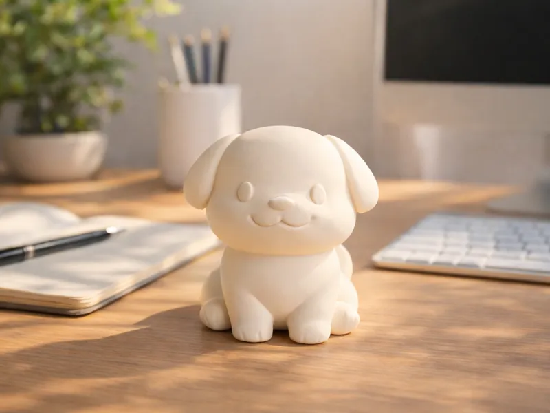 Cute Chibi Dog - Adorable Desk Companion