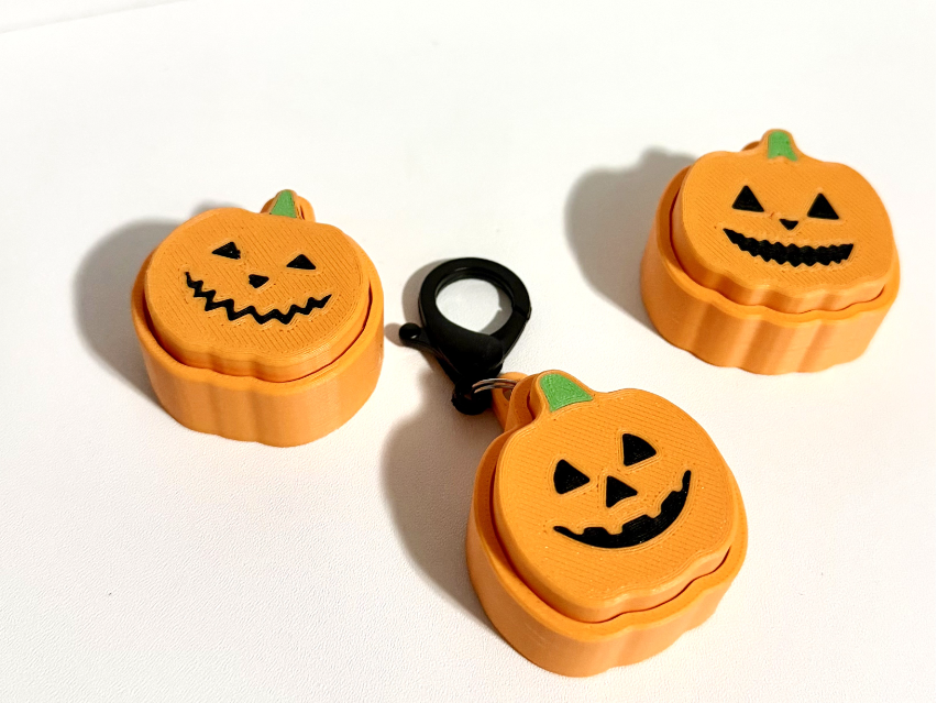 Pumpkin Fidget Clicker Keychains - 3 Versions