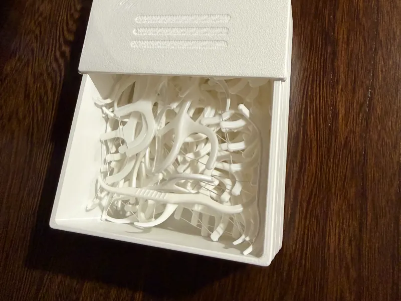 桌面牙线盒 牙签盒 滑盖