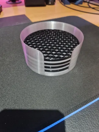 Coaster with container