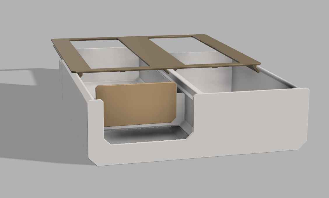 Miniatura 1 do modelo 3D 分层桌下抽屉 参数化编辑