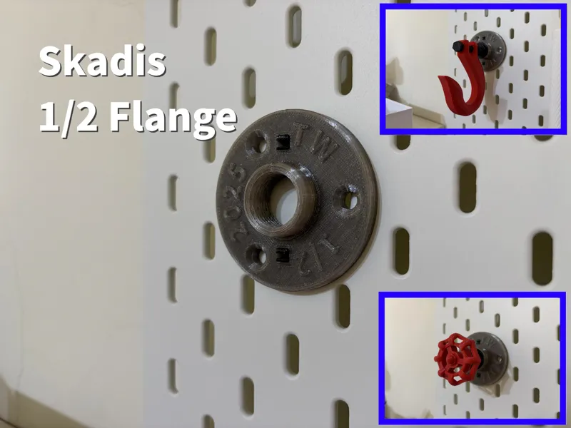 IKEA Skadis 1/2 Flange