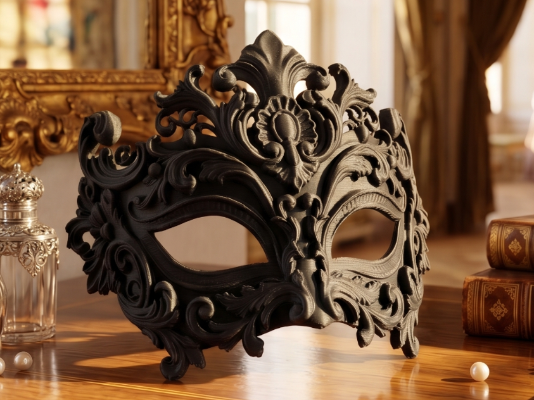 Baroque Ornate Venetian Ball Mask Art - 1