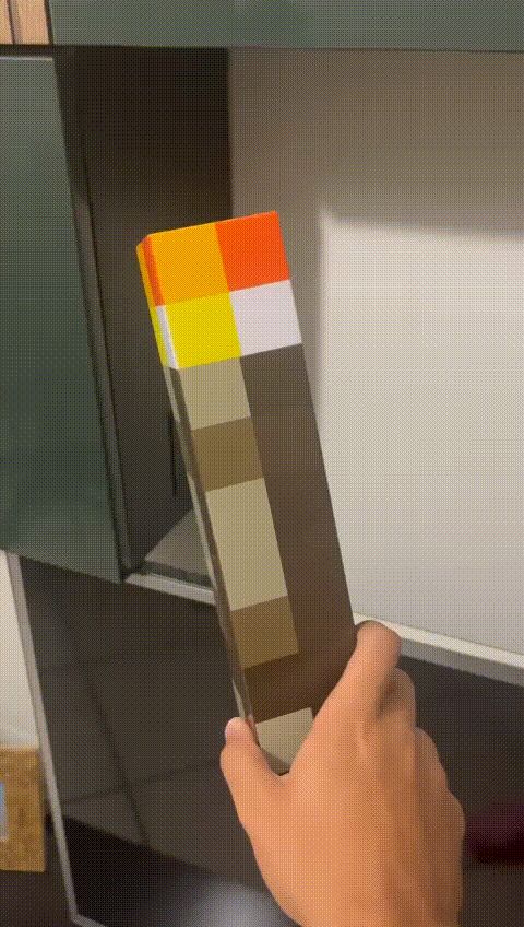 Minecraft Torch Holder (Double-Sided Tape)