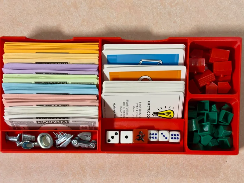 Monopoly Inlay and Banker's Tray