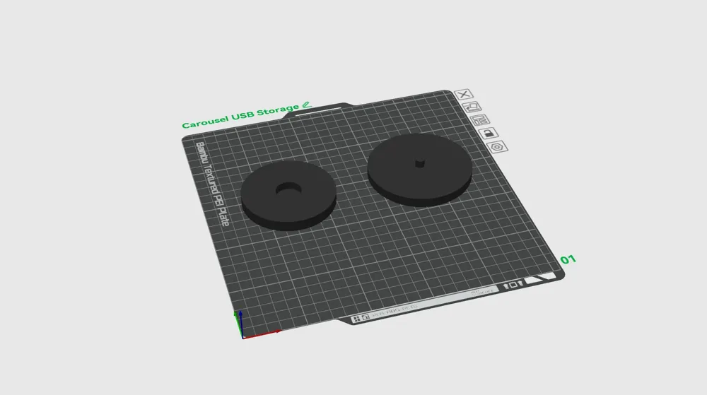 Carousel 12 USB Slot Storage by Betong MakerWorld: Download Free 3D Models