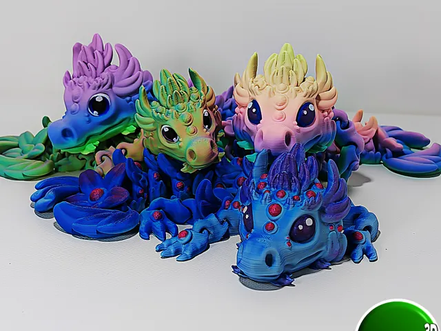 Yuari, baby magical Dragon, articulated