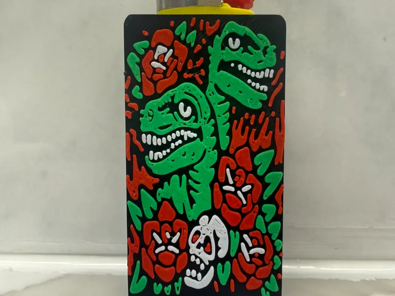Dinosaur Jungle lighter case
