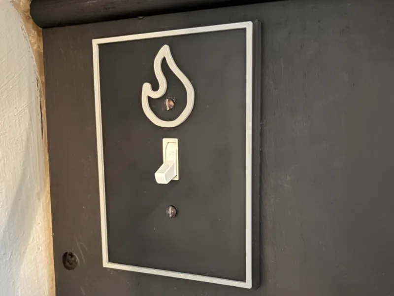 Flame Light Switch Cover