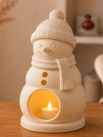 Accesorio de iluminación decorativa: Snowman LED Tealight Holder Christmas Winter Decor — vista de referencia 2