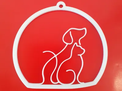 DOG CAT CHRISTMAS DECORATION