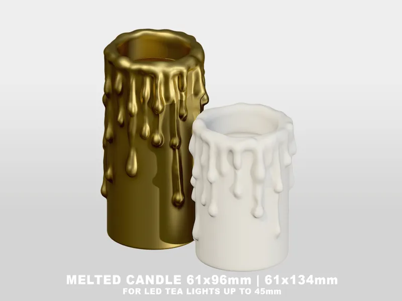 Melted Christmas Candle for LED Tea lights