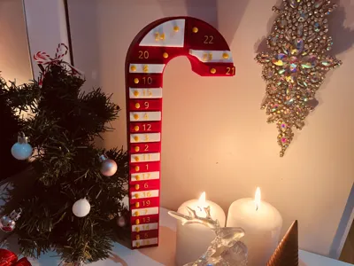 candy cane Advent calendar