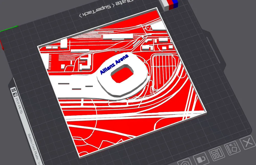 Allianz Arena 3D Karte Stadion FC Bayern München von sh85_Printing ...