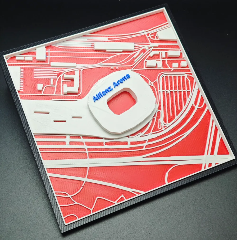 Allianz Arena 3D Karte Stadion FC Bayern München von sh85_Printing ...