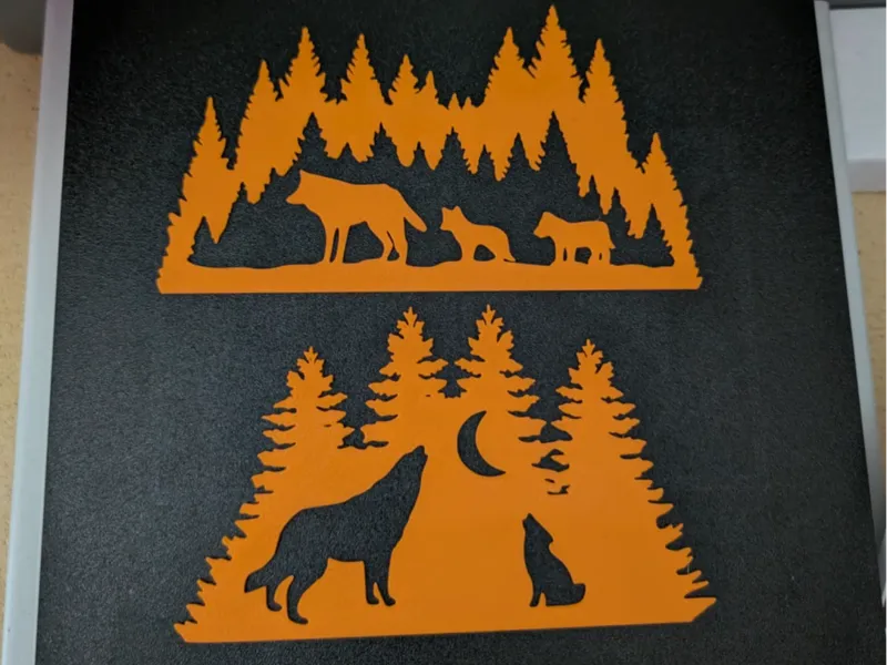 Wolves in forest