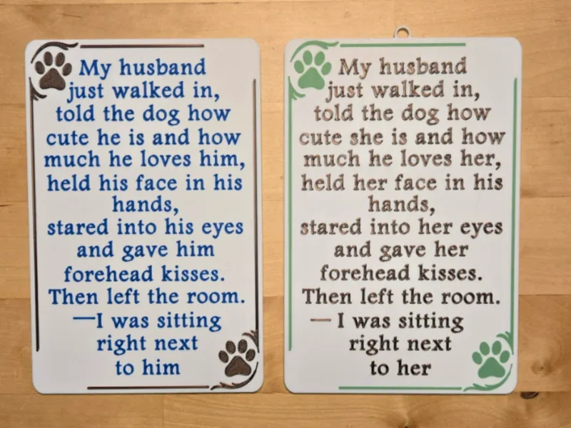 The Dog Is the Favorite Plaque