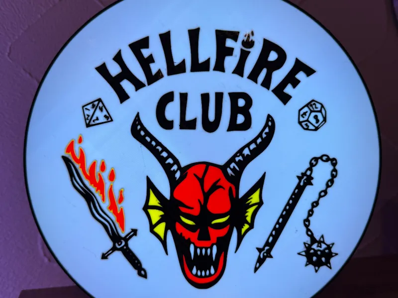 Stranger Things Hellfire Club Lightbox rund