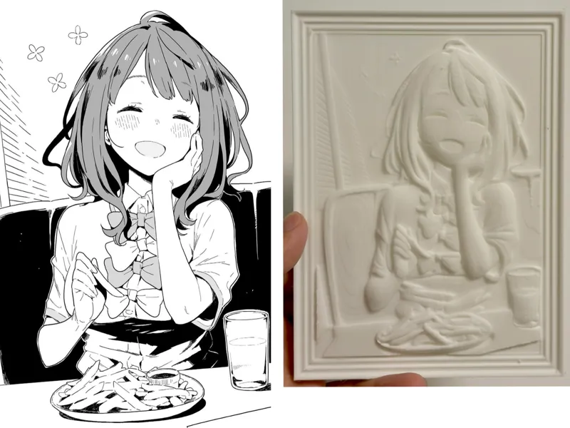 八奈见杏菜 吃薯条浮雕｜《败犬女主太多了！》 Yanami Anna Eating Fries