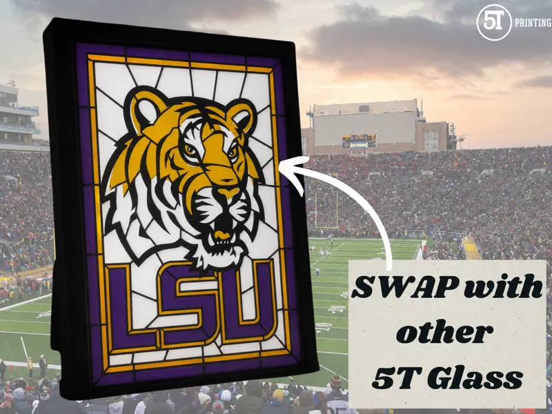 LSU Tigers light (swappable glass)
