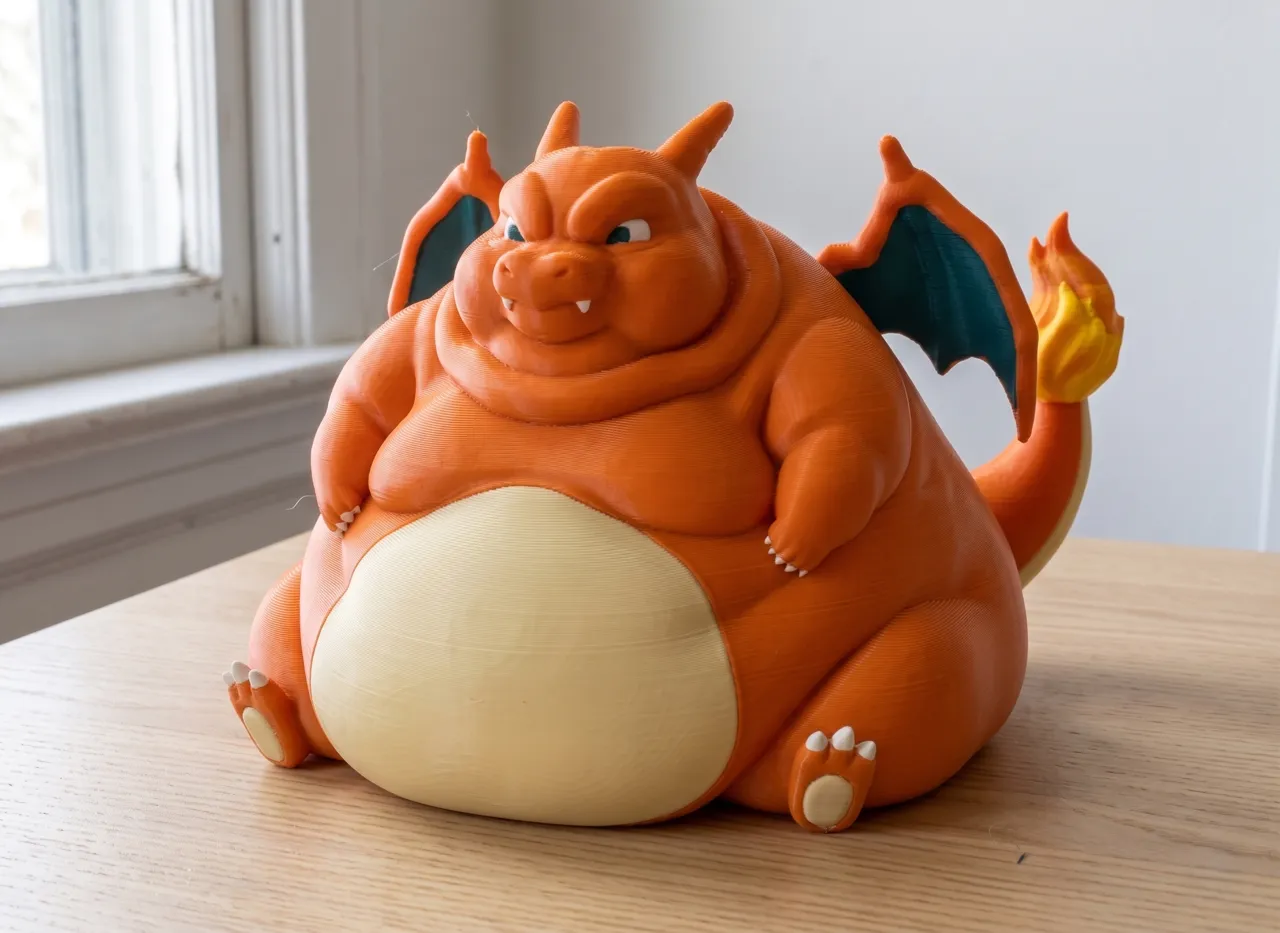 Chonkyzard – Fat Charizard view 2