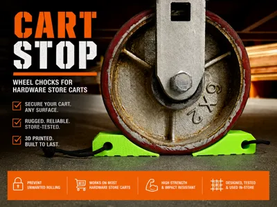 Cart Stop (Hardware Store Cart Chock)