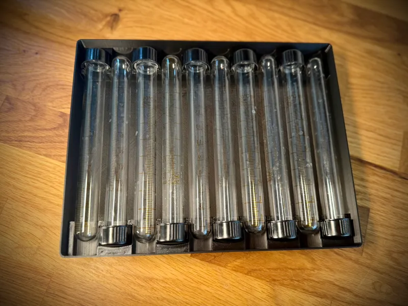 Gridfinity Test Tube Holder 15 ml (Dual Layer)