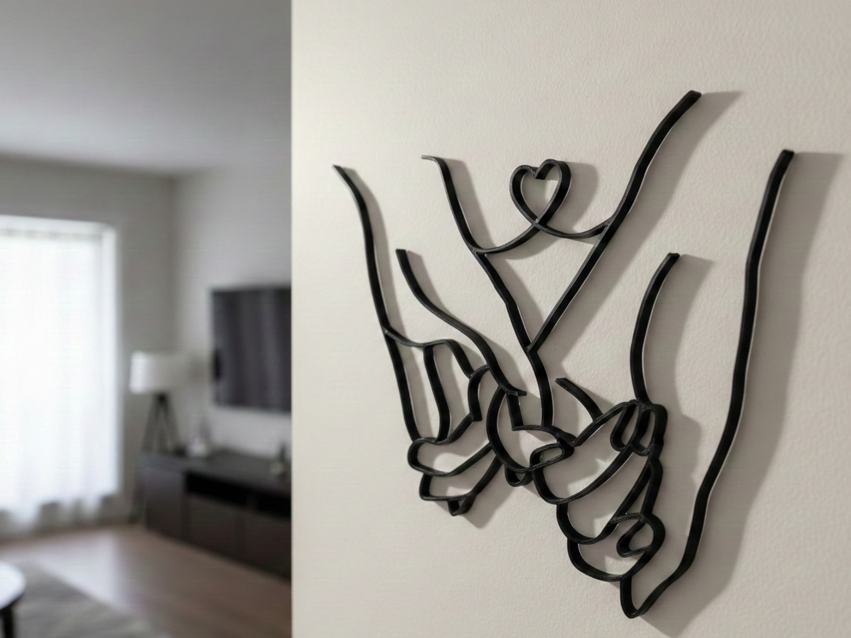 Pinky Promise Wall Art | Minimalist Line Decor