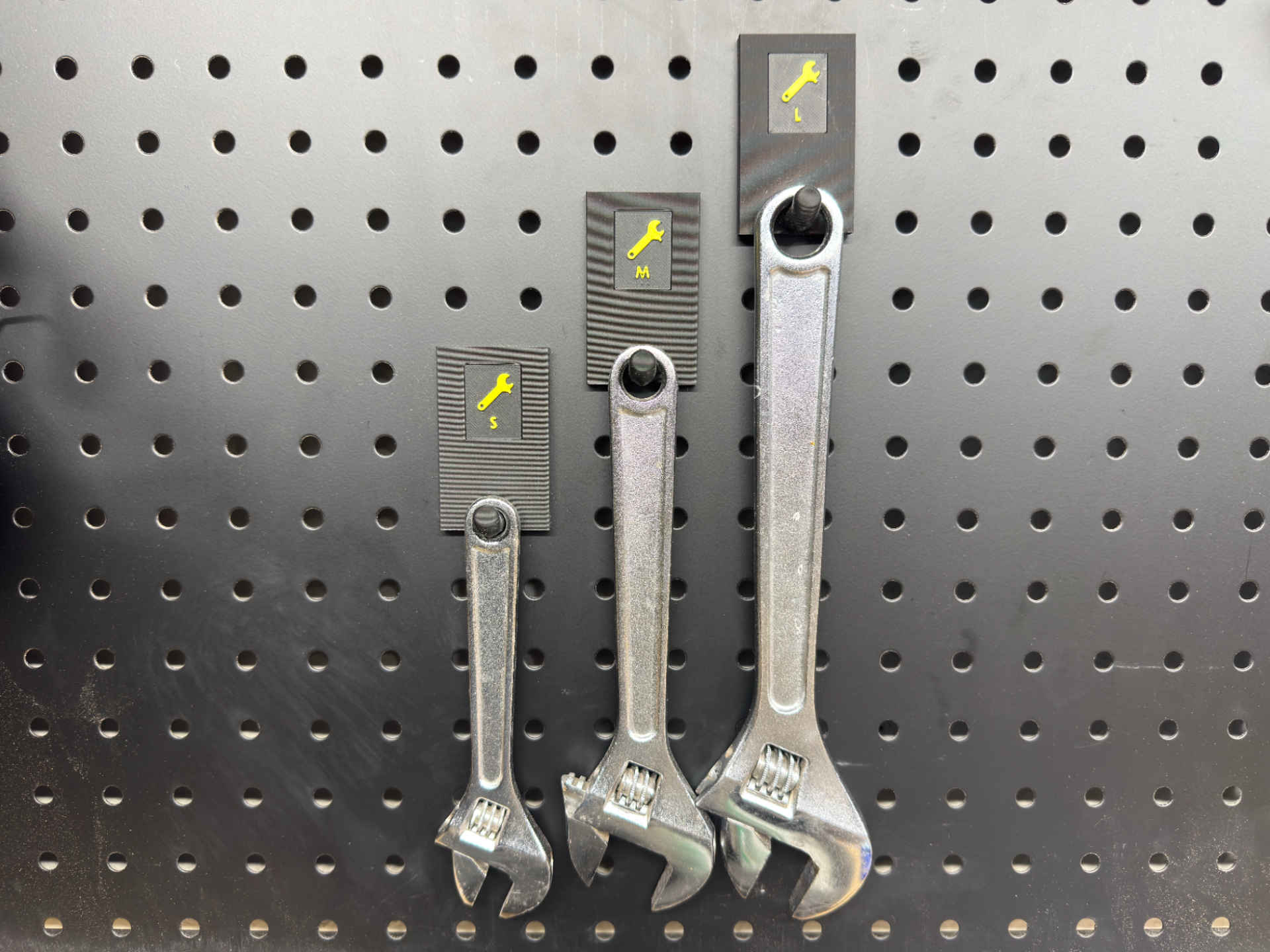 Pegboard Hook for Crescent Wrench Set