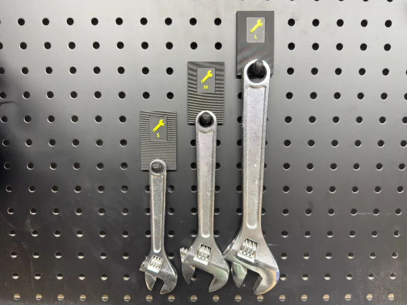 Pegboard Hook for Crescent Wrench Set