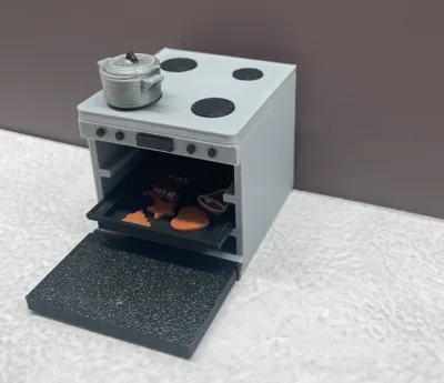 Preheat oven and baking sheet with a movable door