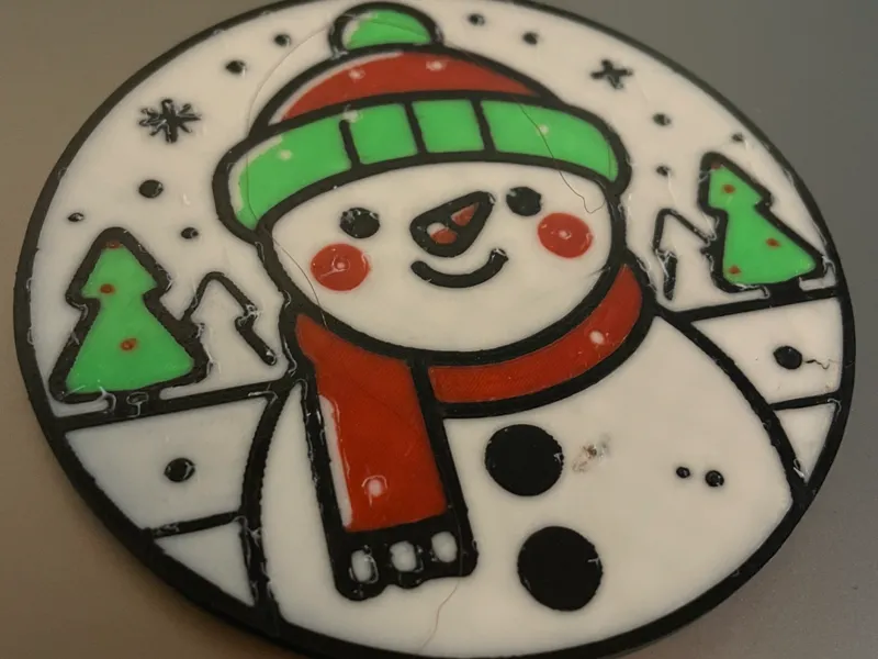 Snowman Christmas Winter Coaster