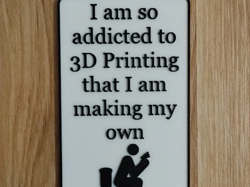 Bathroom sign - 3D Printing