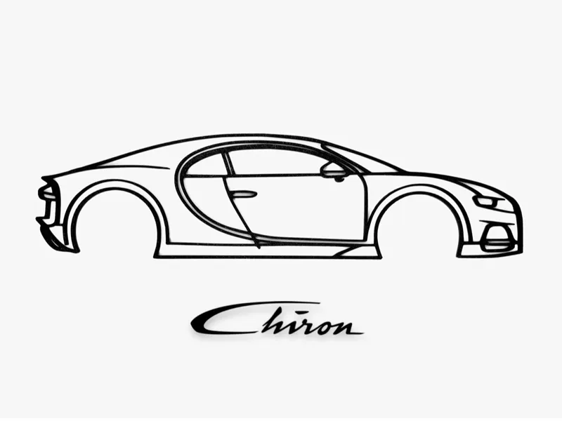 Bugatti Chiron 2d wall Art 