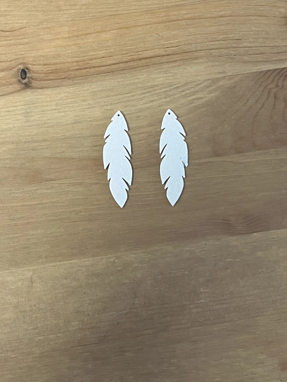 feather earrings view 2
