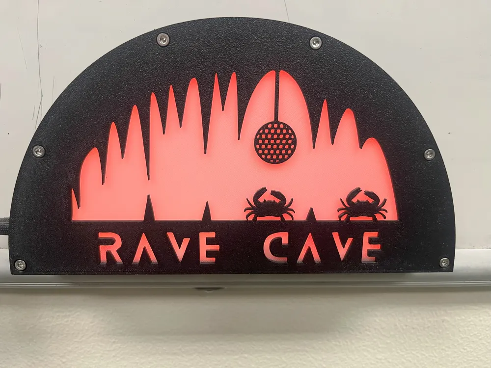 Rave Cave LED Sign by Pegasus 3D Printing MakerWorld: Download Free 3D ...