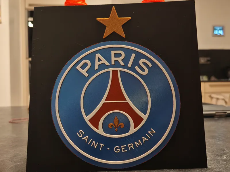 hueforge logo psg avec une étoile 