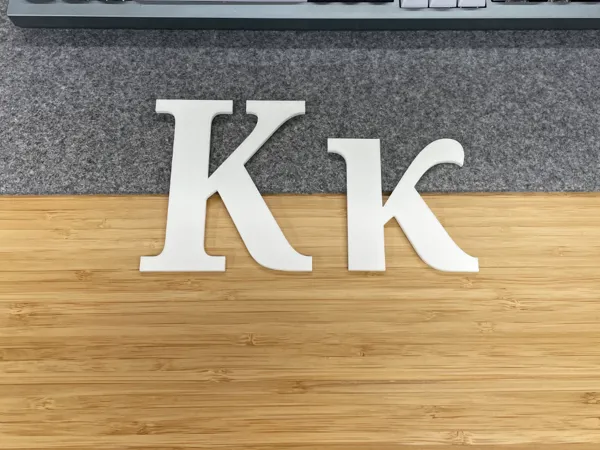 Lettre grecque Kappa décorative
