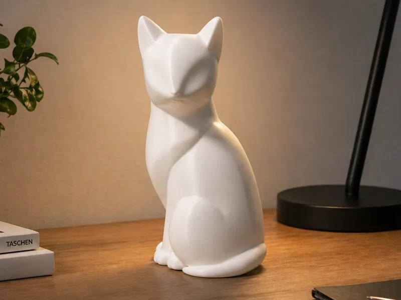 Minimalist Sitting Cat