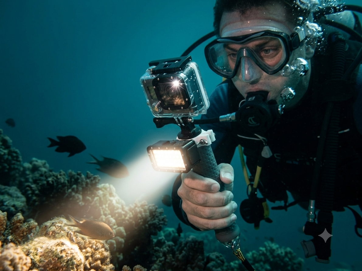 Gopro led light mount