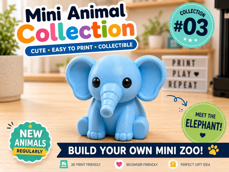 Mini Elephant – Collection Mini Animal #03