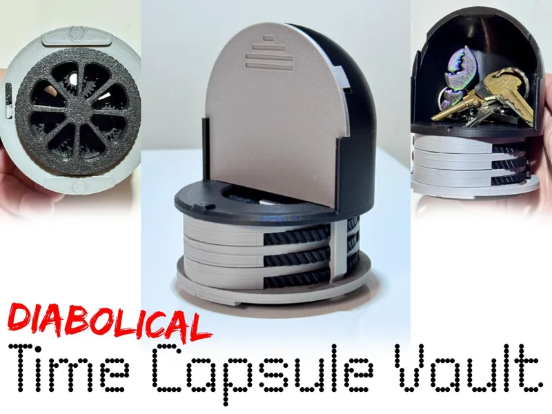 Diabolically annoying time capsule vault