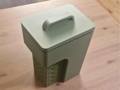 Storage box with lid (+ integrated handle)
