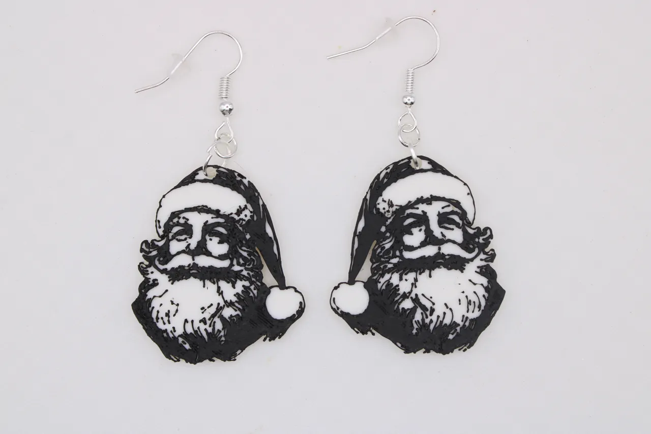 Christmas - Santa and Frosty earrings view 3