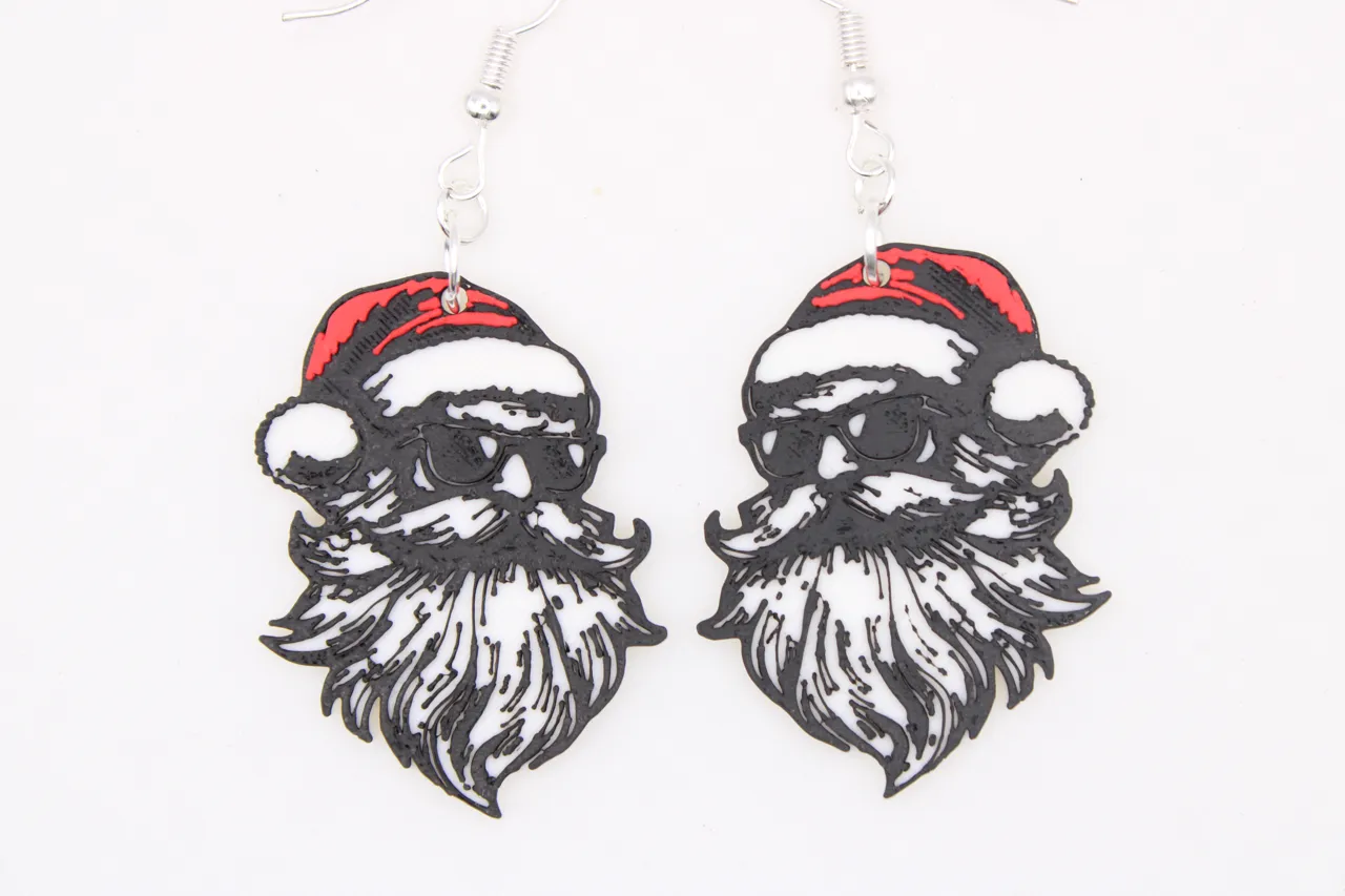 Christmas - Santa and Frosty earrings view 4