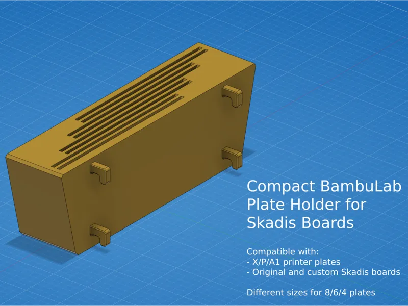Compact Plate Holder for Skadis Boards (X1/P1/A1)