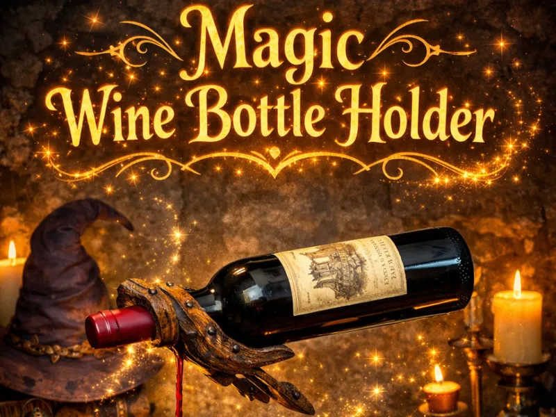 Magic wine bottle holder